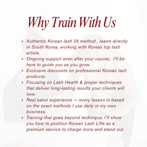 1:1 In Person Korean Lash Lift Training
